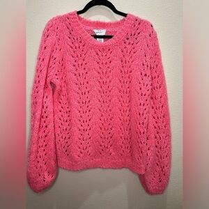 For the republic open knit sweater
